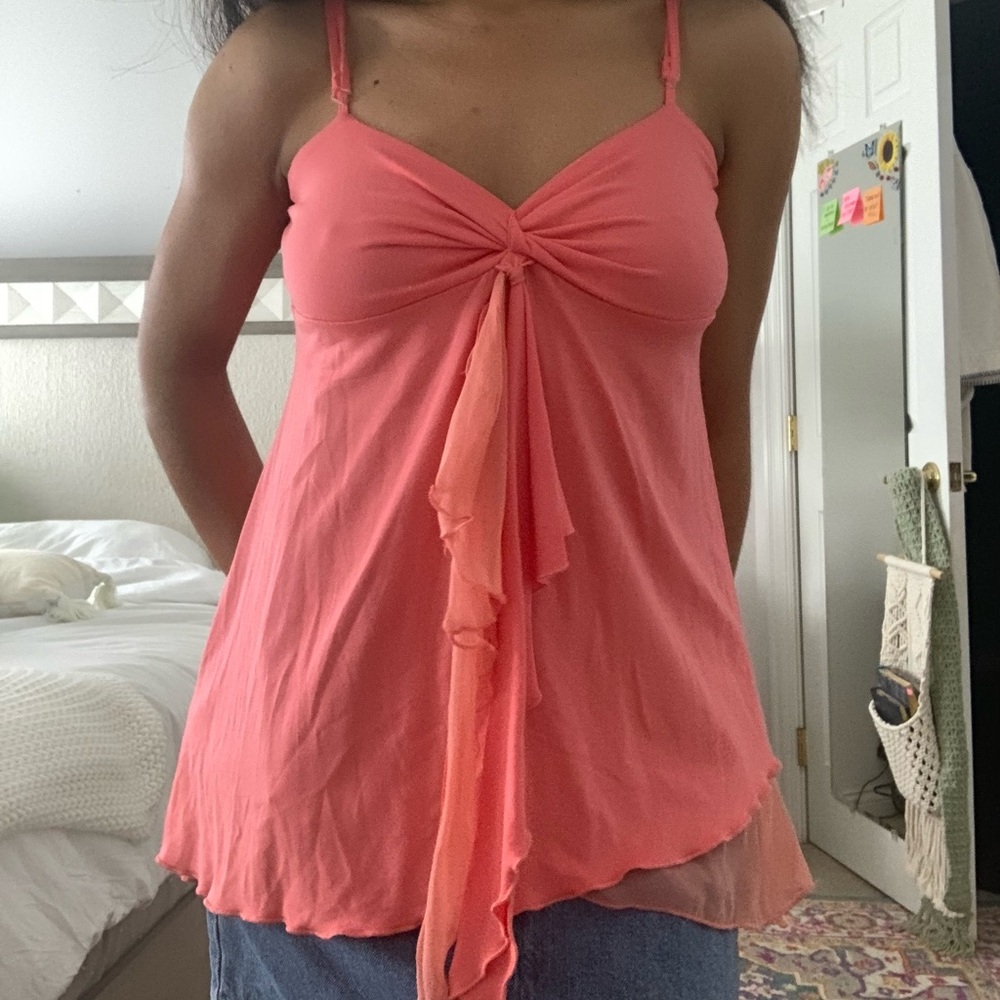 Coral Pink Sleeveless Top